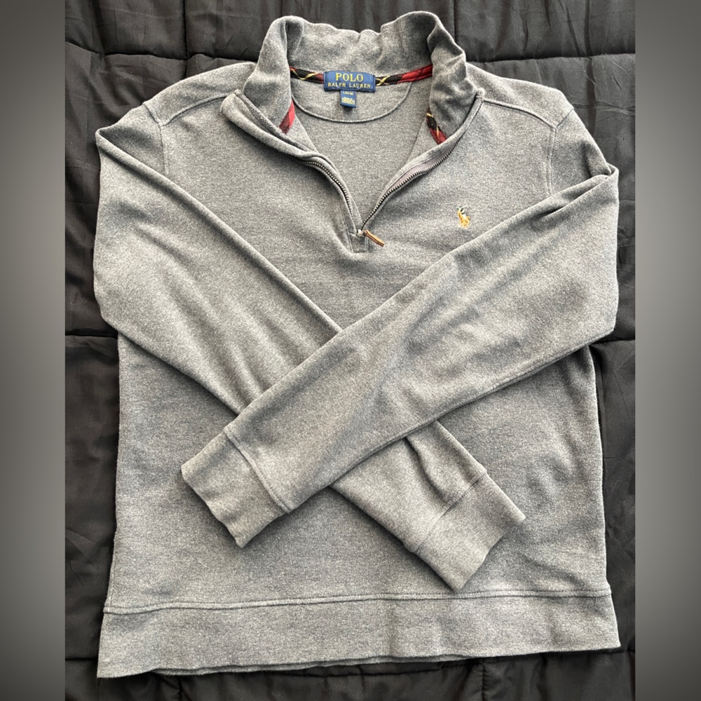 Ralph Lauren Heather Gray Zip-Up Sweatshirt
